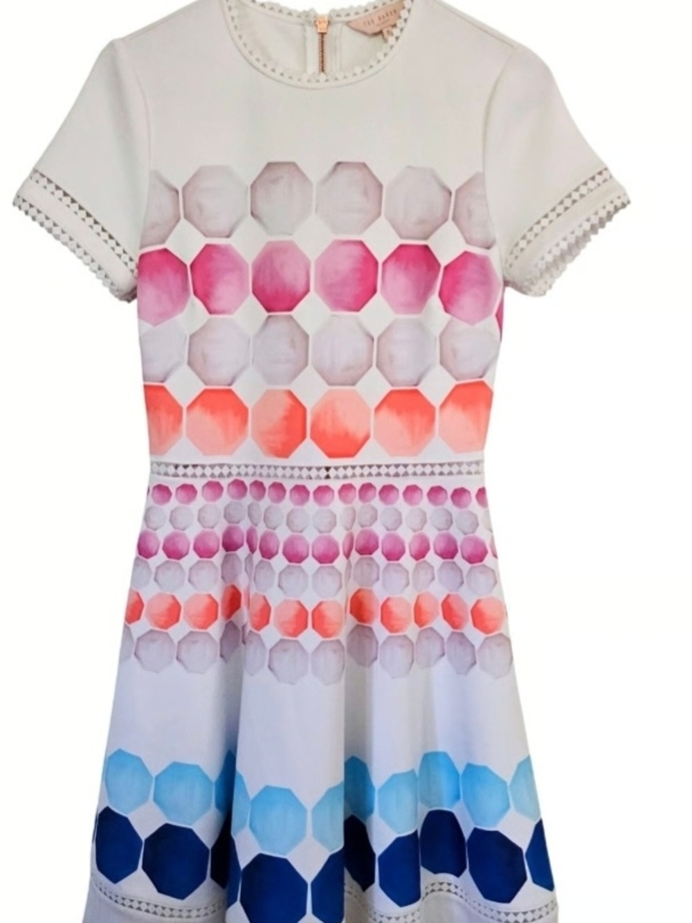 Ted Baker London Mylie Marina Mosaic Fit and Flare Dress Size 2 NWIT - Picture 2 of 3